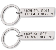 Load image into Gallery viewer, I LOVE YOU MORE , I LOVE YOU MOST KEYCHAIN SET
