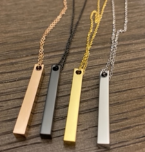 Load image into Gallery viewer, Vertical Rectangular Bar Necklace
