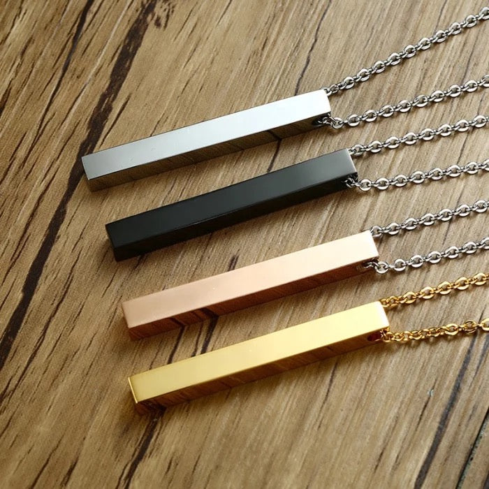 Vertical Rectangular Bar Necklace