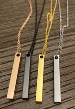 Load image into Gallery viewer, Vertical Rectangular Bar Necklace
