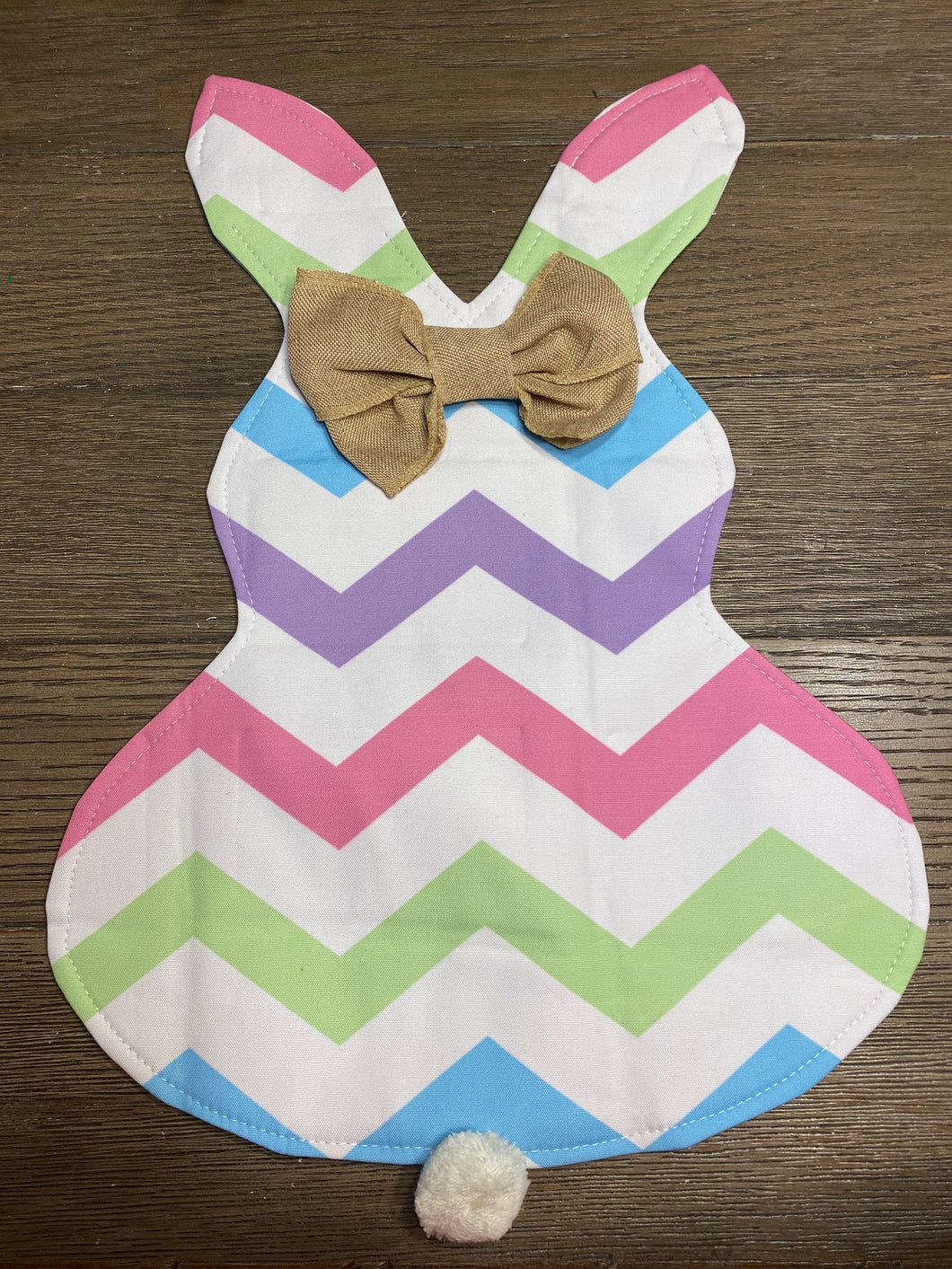 Easter Bunny Chevron Garden Flag