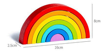 Load image into Gallery viewer, 6” rainbow stacker blocks
